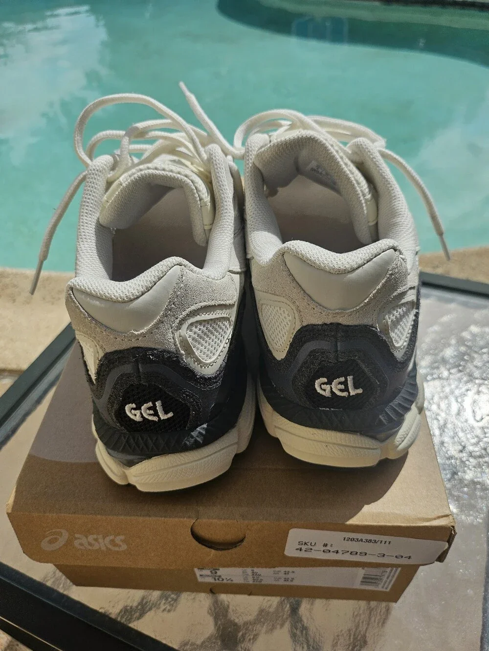 Asics Gel NYC Men's Athletic Sneakers White/Smoke Grey sz9